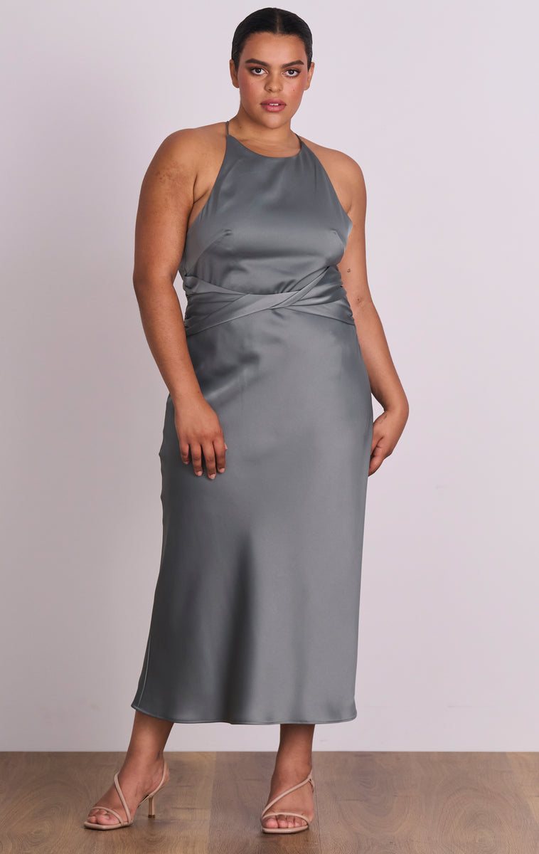 Nanushka kalila hotsell satin midi dress