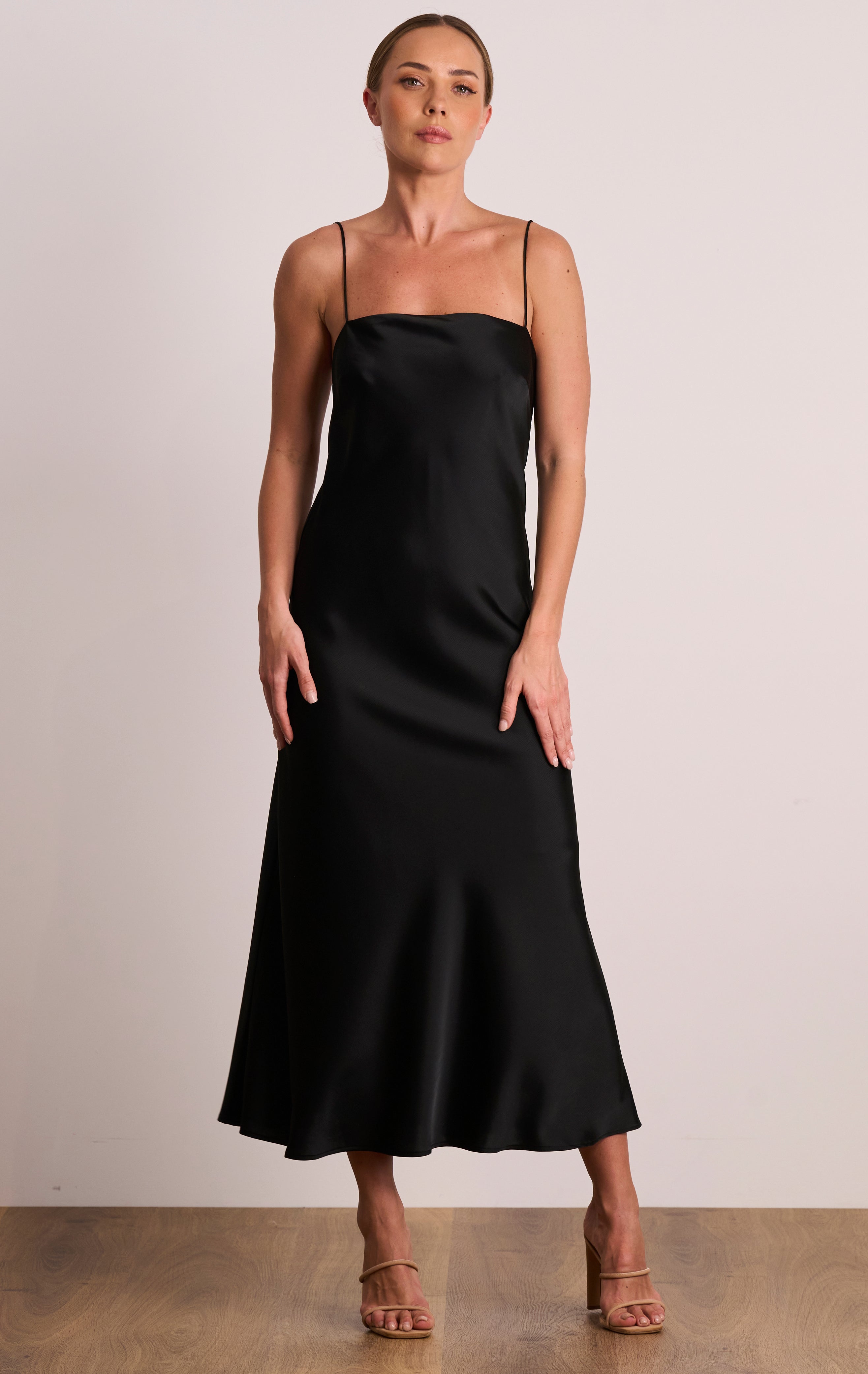 Classic black hotsell midi dress